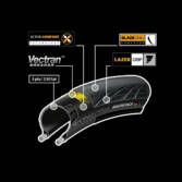 Guma Continental 25-622 (700x25C) Grand Prix 5000 Bez žice, Skin, Vectran Breaker, Blackchili, - Slika 2