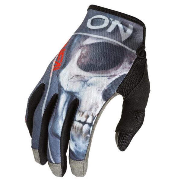 Rukavice ONeal MAYHEM BONES black/red V.22