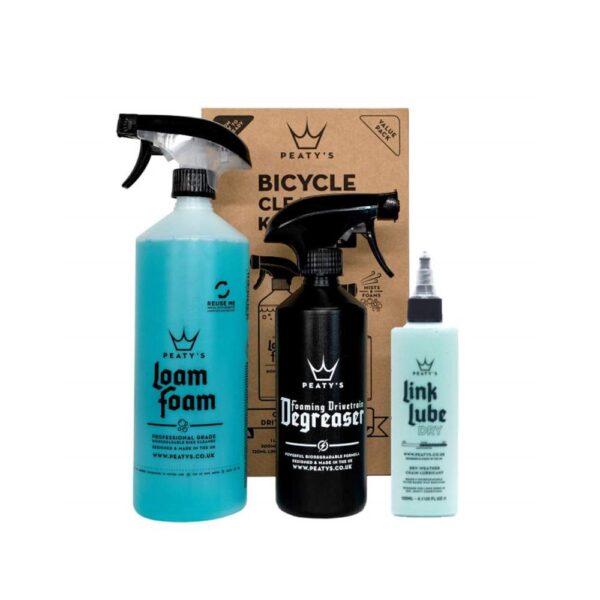 Peaty's Wash Degrease Lubricate set DRY