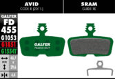Disk pločice GALFER FD455 - Sram Code R - Slika 2