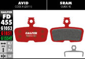Disk pločice GALFER FD455 - Sram Code R - Slika 2