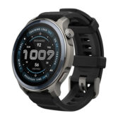 Sat Amazfit BALANCE 2 NFC,Black Leather/RED Silicon