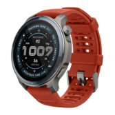 Sat Amazfit BALANCE 2 NFC,Black Leather/RED Silicon - Slika 2