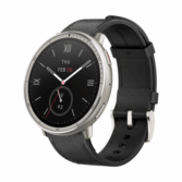 Sat Amazfit Active 2 NFC (Round) Black Leather + RED Silicon