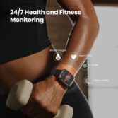 Sat Amazfit Active 2 (Square) NFC,Black Leather/RED Silicon - Slika 2