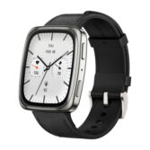 Sat Amazfit Active 2 (Square) NFC,Black Leather/RED Silicon